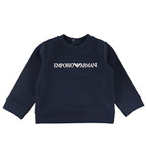 Emporio Armani Peysa - Dökkblátt M. Hvítur
