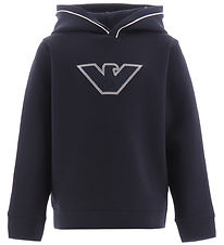Emporio Armani Hettupeysa - Dökkblátt M. Lógó