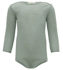 Minimalisma Bodysuit l/s - Rib - Wool - Alaska - Dusty Sage