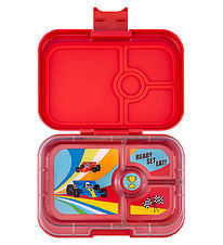 Yumbox Brotdose m. 4 Zimmer - Bento Panino - Roar Rot/Race Cars