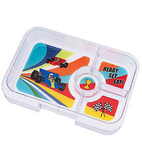 Yumbox Insert tray w. 4 Rooms - Tapas - Race Cars
