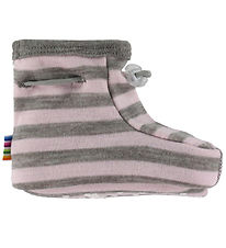 Joha Kruipschoenen - Merino Wol - Roze/Bruin Gemleerd