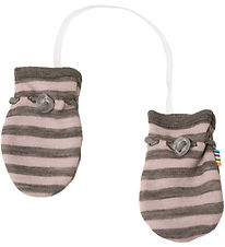 Joha Mittens - Wool - Grey/Pink