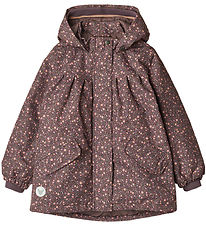 Wheat Winter Coat - Mimmi Tech - Eggplant Buttercups