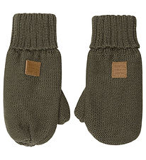 Hust and Claire Mittens - Wool - Flori - Tea Leaf