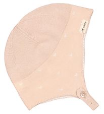 MarMar Ungbarnahúfa - Modal Mix - Aly - Cream Taupe Hearts