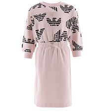 Emporio Armani Sweat Dress - Pink/Black w. Logos