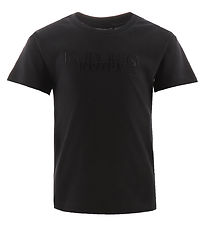 Emporio Armani T-paita - musta m. Logo/Tekojalokivi