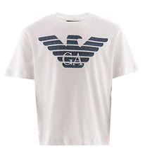 Emporio Armani T-Shirt - Blanc av. Marine