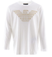 Emporio Armani Blouse - Blanc/Beige av. Logo