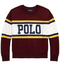 Polo Ralph Lauren Peysa - Skál Bubble - Bordeaux M. Hvítur