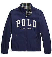 Polo Ralph Lauren Jacket - Reversible - Blue Check/Navy w. Print