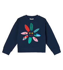 Stella McCartney Kids Sweat-shirt - Marine av. Fleur