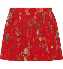 Christina Rohde Skirt - Red w. Flowers