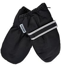 Mikk-Line Mittens w. Zipper - Black