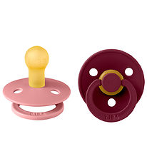 BIBS Colour Snuðin - 2 Pakki - Stærð 1 - Umferð - Dusty Pink/Cor