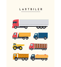 Citatplakat Poster - Kinderposter - Vrachtwagens - A3