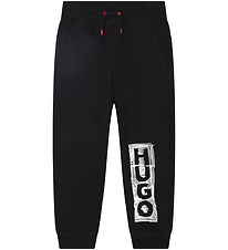 HUGO Sweatpants - Black w. White