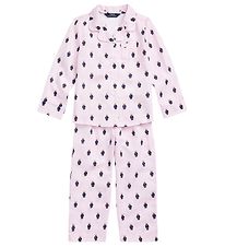 Polo Ralph Lauren Pyjama set - Wit/Roze Gestreept m. Knuffels