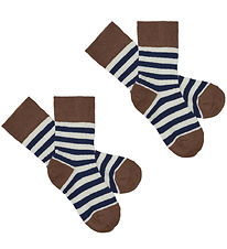 FUB Socks - 2-Pack - Wool - Amber/Royal Blue