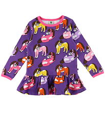 Småfolk Sweatshirt - Purple Heart m. Hästar