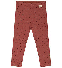 Petit Piao Leggings - Modal - Rib - Berry Dust/Dark d.