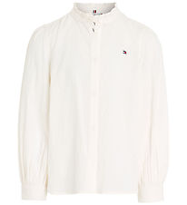 Tommy Hilfiger Kauluspaita - Tikkaat Lace Frill Kaulus - Ancient