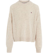 Tommy Hilfiger Blouse - Wool - Knitted - Essential - Merino Mela