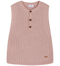 Hust and Claire Waistcoat - Wool - Edi - Knitted - Shade Rose