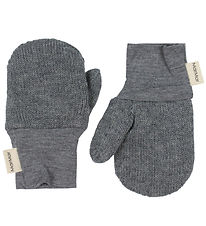 MarMar Mittens - Knitted - Wool/Cotton - Alvilda - Grey Melange