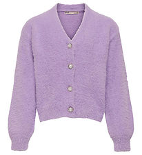 Kids Only Cardigan - Knitted w. Buttons - KognewPiumo - Lavendul