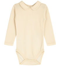 Hust and Claire Romper l/s - Wol/Bamboe - Beate - Ecru