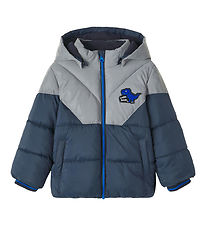 Name It Padded Jacket - NmmMorten - Dark Sapphire w. Dino