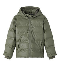 Name It Rain jacket with padding - PU - NknMatt - Beetle