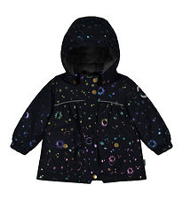 Mikk-Line Winterjacke - Recycelt - Dark Navy m. Print