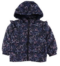 Name It Steppjacke - NmfMelody - Dark Sapphire m. Blumen