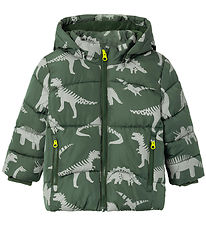 Name It Padded Jacket - NmmMosan - Deep Forest/Dino w. Reflex