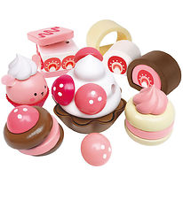 Hape Play Food - Wood - Strawberry desserts