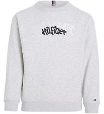 Tommy Hilfiger Collegepaita - Graffiti - Grey Heather