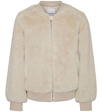 Vero Moda Girl Jacket - Fake Fur - VmSonjamie - Oatmeal