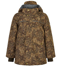 Mikk-Line Winter Coat - Recycled - Kelp w. Print