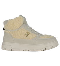 Tommy Hilfiger Winter Boots - High Top Lace-Up - Beige w. Teddy