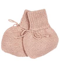 Huttelihut Booties - Knitted - Wool - Dusty Rose