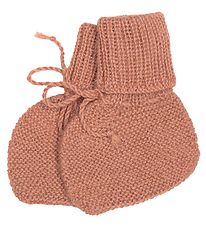 Huttelihut Booties - Knitted - Wool - Heather Rose