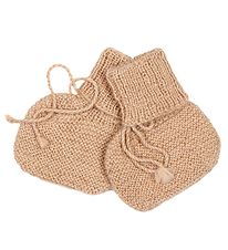 Huttelihut Booties - Knitted - Wool - Camel