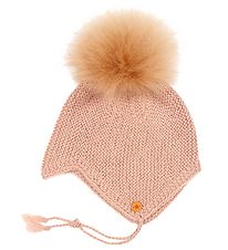 Huttelihut Baby Hat - Knitted - Wool - Dusty Rose