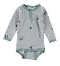 Joha Justaucorps m/l - Laine/Coton - Dusty Vert av. Oies