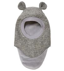 Huttelihut Balaclava - Ull/Bomull - Dubbel - Plys - Medium+ Grey