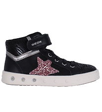 Geox Boots w. Light - Skylin - Black/Pink w. Star