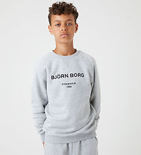 Bjrn Borg Sweatshirt - Grey Melange w. Black